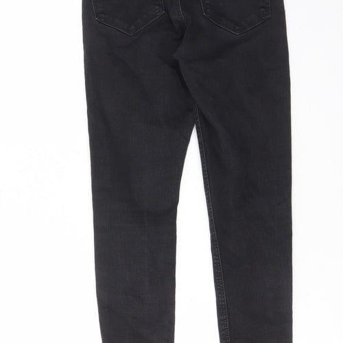 Topshop Womens Grey Cotton Skinny Jeans Size 28 in L26 in Regular Zip - Pockets