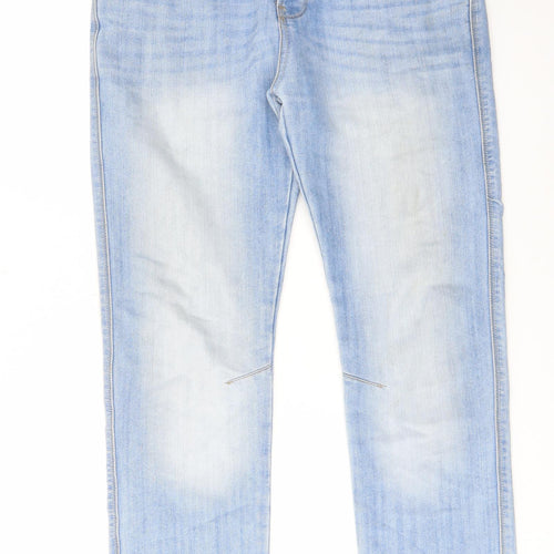 Denim & Co. Mens Blue Cotton Straight Jeans Size 34 in L30 in Regular Zip - Pockets, Belt Loops