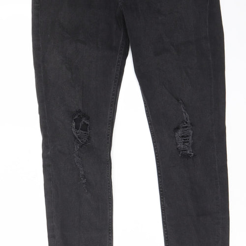 TPMAN Mens Grey Cotton Skinny Jeans Size 32 in L32 in Regular Zip - Pockets, Belt Loops