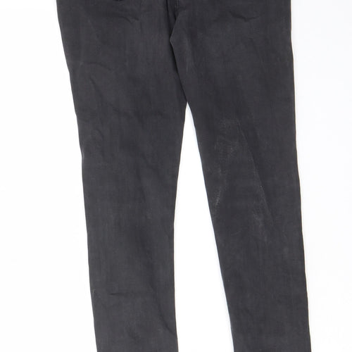 Bee Inspired Womens Black Cotton Skinny Jeans Size 30 in L32 in Regular Zip - Pockets, Belt Loops
