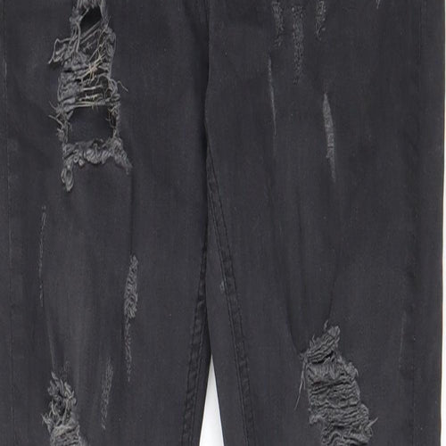 Bee Inspired Womens Black Cotton Skinny Jeans Size 30 in L32 in Regular Zip - Pockets, Belt Loops