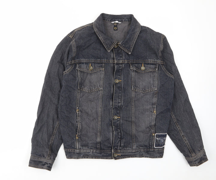 TCM Boys Blue Jacket Size 16 Years Button - Pockets, Buttons, Embroided