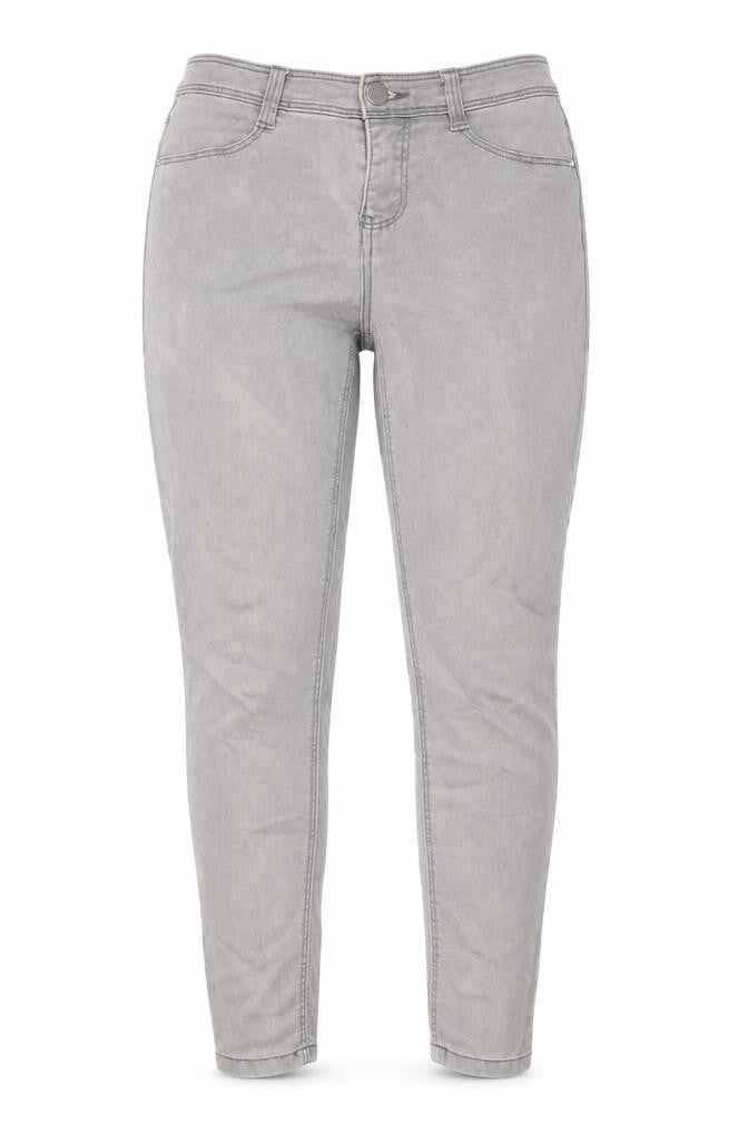 Dorothy Perkins Womens Grey Cotton Skinny Jeans Size 8 L27 in Regular Zip - Pockets, Belt Loops