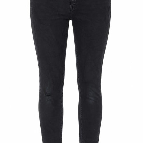 FC Jeans Womens Black Cotton Skinny Jeans Size 10 L30 in Regular Zip - Pockets, Belt Loops