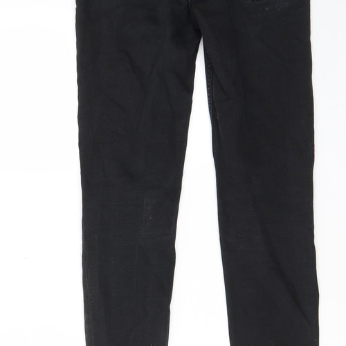 FC Jeans Womens Black Cotton Skinny Jeans Size 10 L30 in Regular Zip - Pockets, Belt Loops