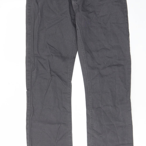 Denim & Co. Mens Red Cotton Straight Jeans Size 32 in L30 in Regular Zip - Pockets, Belt Loops