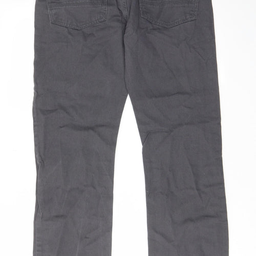 Denim & Co. Mens Red Cotton Straight Jeans Size 32 in L30 in Regular Zip - Pockets, Belt Loops