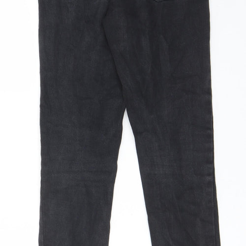 Boohoo Womens Black Cotton Skinny Jeans Size 8 L27 in Regular - Elastic waist
