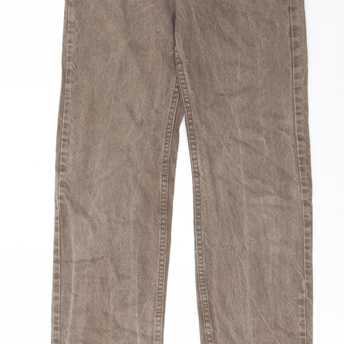 Lee Womens Grey Cotton Tapered Jeans Size 30 in L30 in Regular Zip - Pockets, Belt Loops