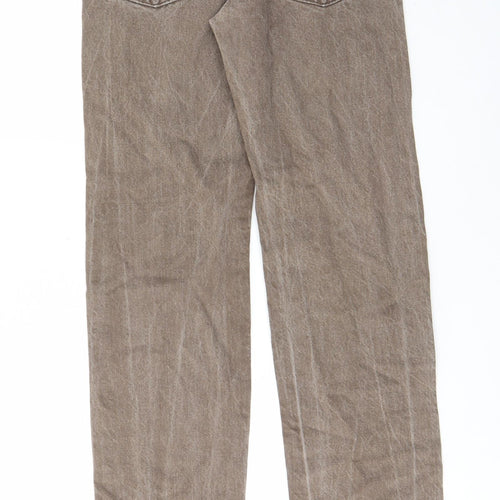 Lee Womens Grey Cotton Tapered Jeans Size 30 in L30 in Regular Zip - Pockets, Belt Loops