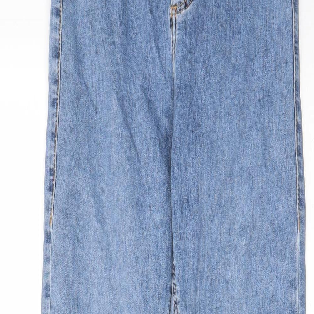 Topshop Womens Blue Cotton Skinny Jeans Size 26 in L32 in Regular Zip - Pockets