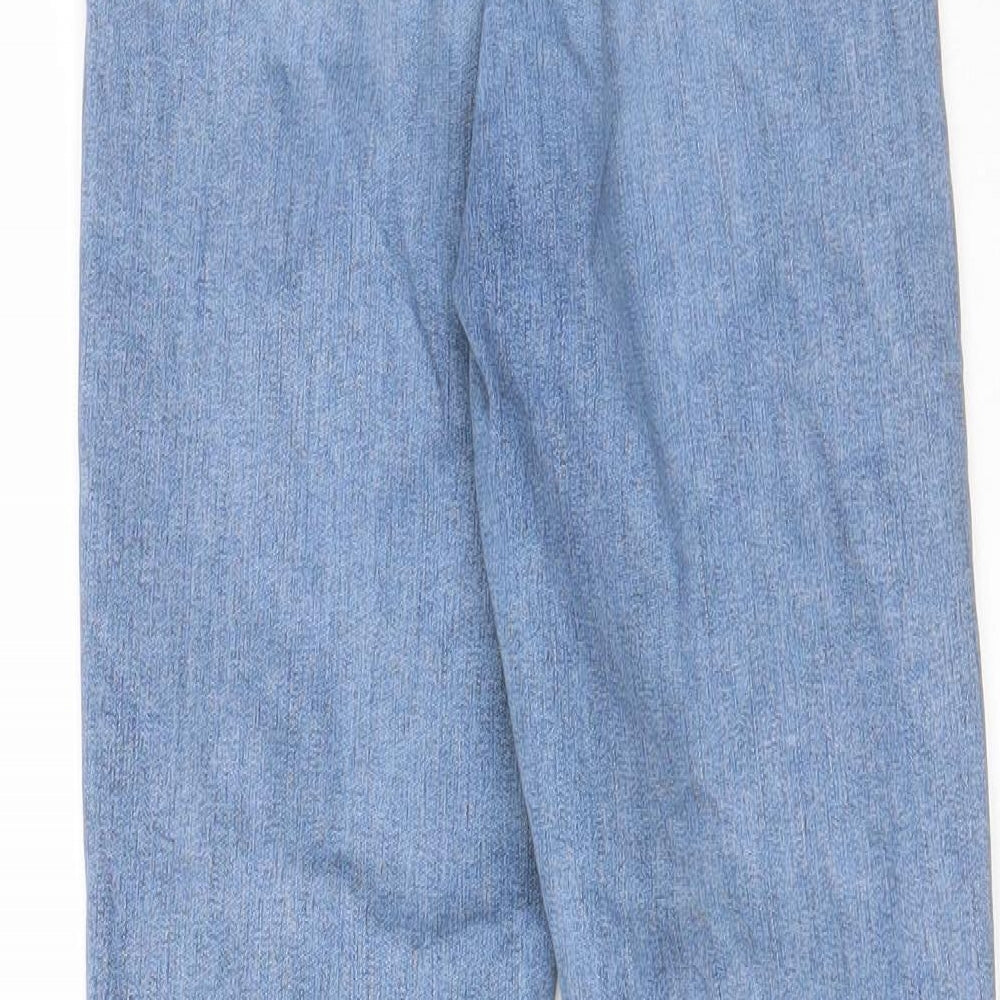 Topshop Womens Blue Cotton Skinny Jeans Size 26 in L32 in Regular Zip - Pockets