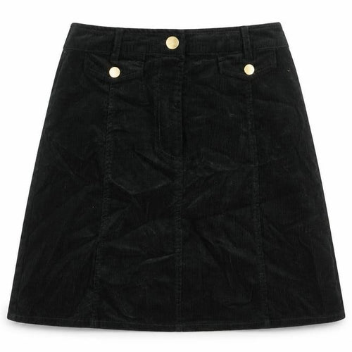 Oasis Womens Green Cotton A-Line Skirt Size 8 Zip - Buttons