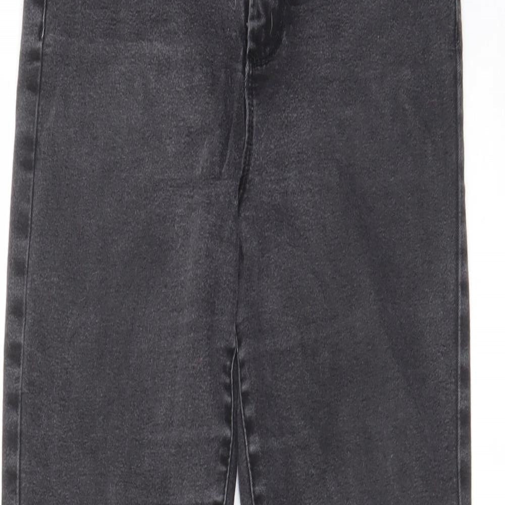 Denim & Co. Womens Grey Cotton Skinny Jeans Size 14 L27 in Regular Zip - Pockets, Belt Loops