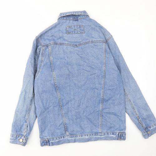 ASOS Womens Blue Jacket Size 6 Button - Oversized, Pockets