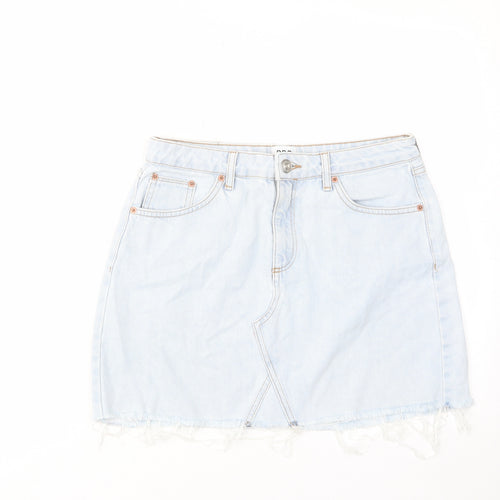 BDG Womens Blue Cotton A-Line Skirt Size M Zip - Pockets, Belt Loops