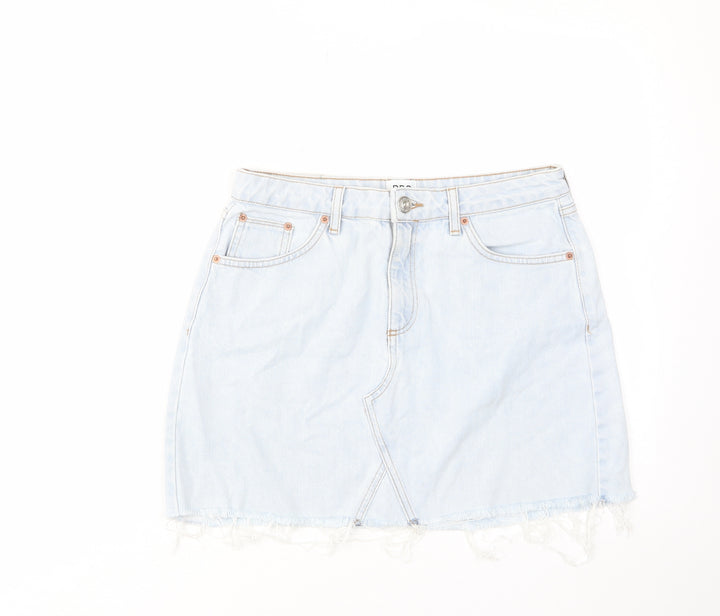 BDG Womens Blue Cotton A-Line Skirt Size M Zip - Pockets, Belt Loops