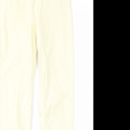 Mac Womens Yellow Cotton Skinny Jeans Size 32 in L27 in Regular Zip - Pockets, Belt Loops, Ankle Zips