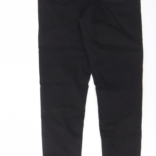 Topshop Womens Black Cotton Skinny Jeans Size 26 in L32 in Regular Zip - Pockets, Belt Loops