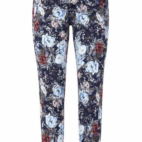 7 For All Mankind Womens Multicoloured Floral Cotton Straight Jeans Size 26 in L29 in Regular Zip - Pockets, Belt Loops