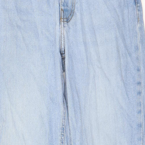 ASOS Womens Blue Cotton Straight Jeans Size 32 in L32 in Regular Zip - Pockets, Belt Loops