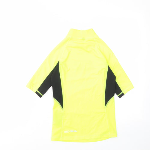 Gul Boys Yellow Polyester Basic T-Shirt Size 13 Years High Neck Pullover - Watersports