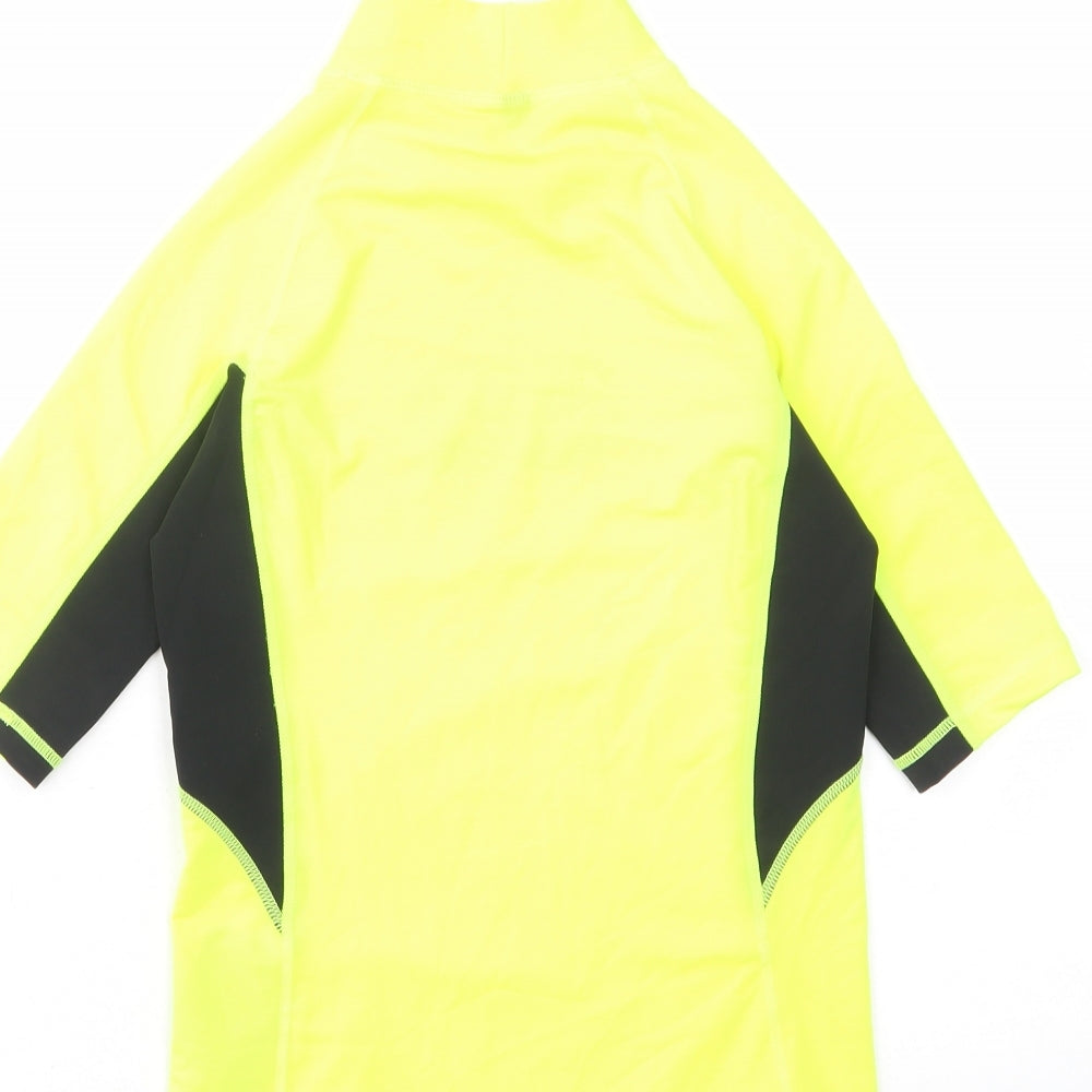 Gul Boys Yellow Polyester Basic T-Shirt Size 13 Years High Neck Pullover - Watersports