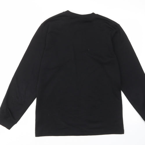 Campri Mens Black Polyester T-Shirt Size L Crew Neck - Baselayer