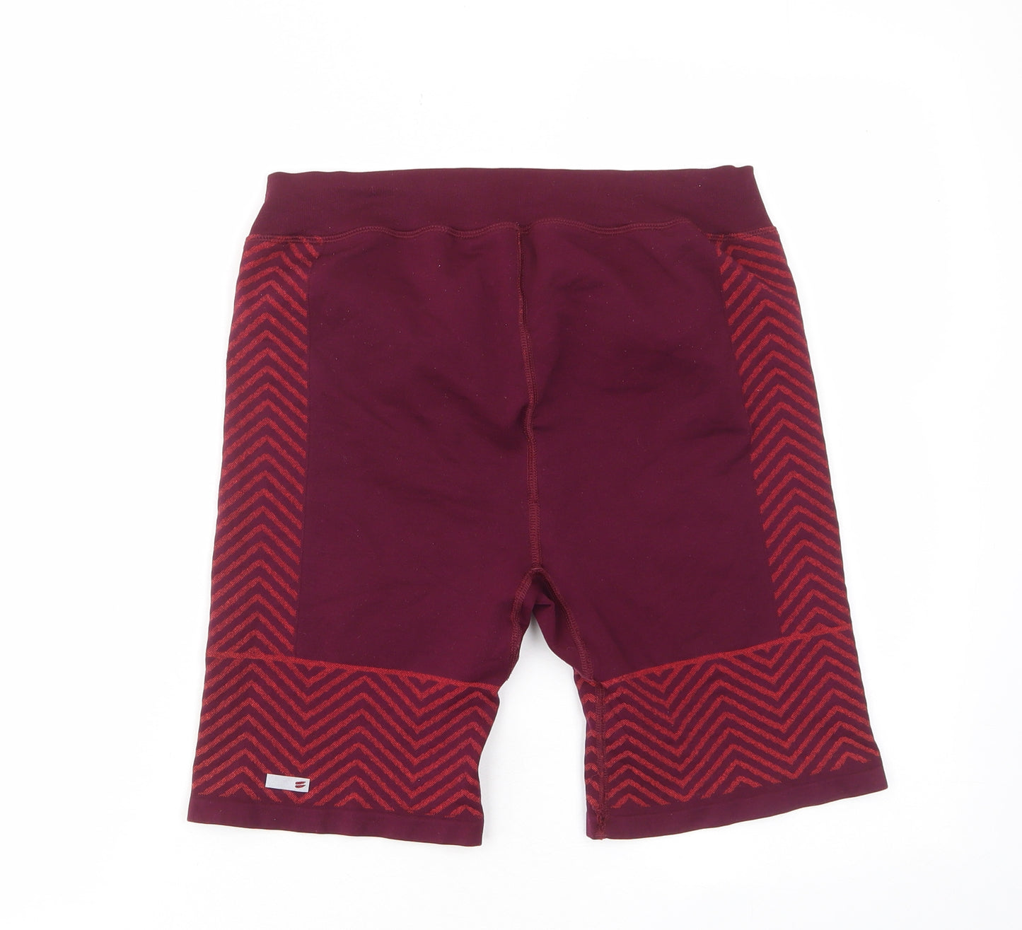 Tribe Womens Purple Geometric Polyamide Biker Shorts Size M L7 in Regular - Stretch