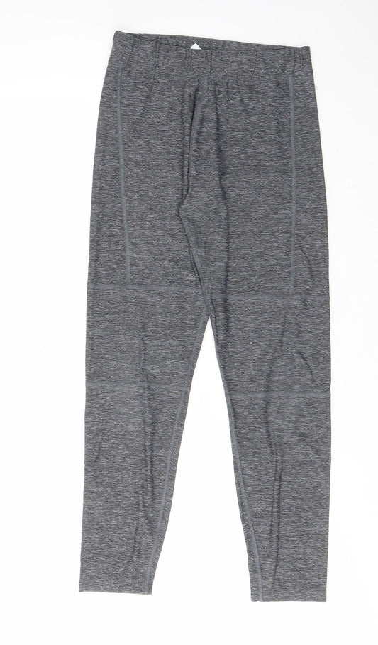 NEXT Girls Grey Polyester Capri Trousers Size 14 Years L25 in Regular Pullover - Elastic waist
