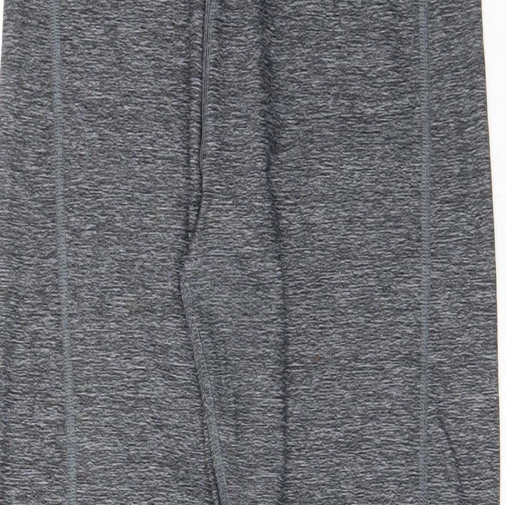 NEXT Girls Grey Polyester Capri Trousers Size 14 Years L25 in Regular Pullover - Elastic waist