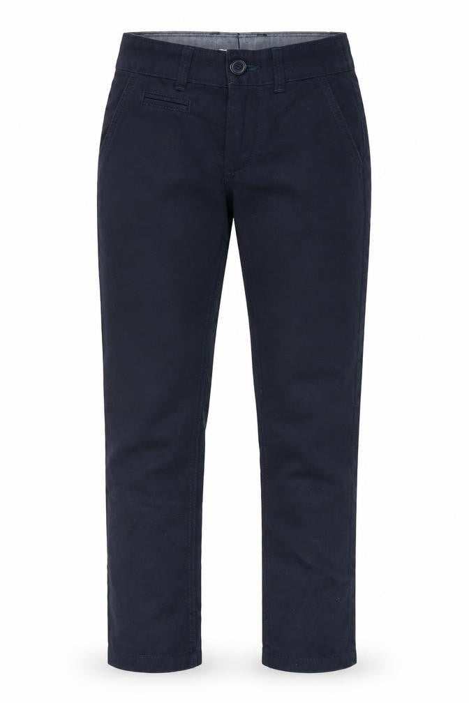 Indigo Womens Blue Cotton Trousers Size 6 Regular Zip - Pockets, Adjustable waist