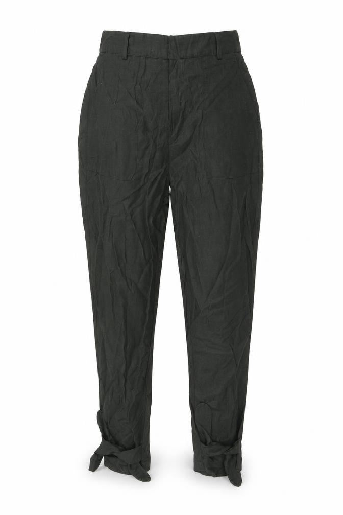 Mint Velvet Womens Grey Viscose Trousers Size 8 L26 in Regular Zip