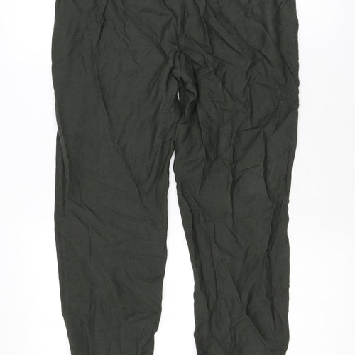 Mint Velvet Womens Grey Viscose Trousers Size 8 L26 in Regular Zip