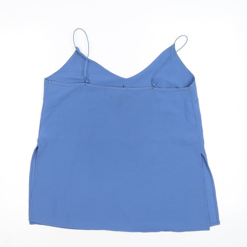 Ambiance Womens Blue Polyester Camisole Tank Size M V-Neck