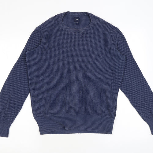 Gap Womens Blue Round Neck Cotton Pullover Jumper Size S