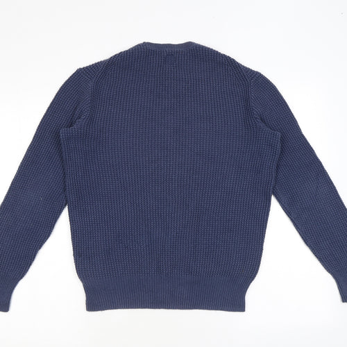 Gap Womens Blue Round Neck Cotton Pullover Jumper Size S