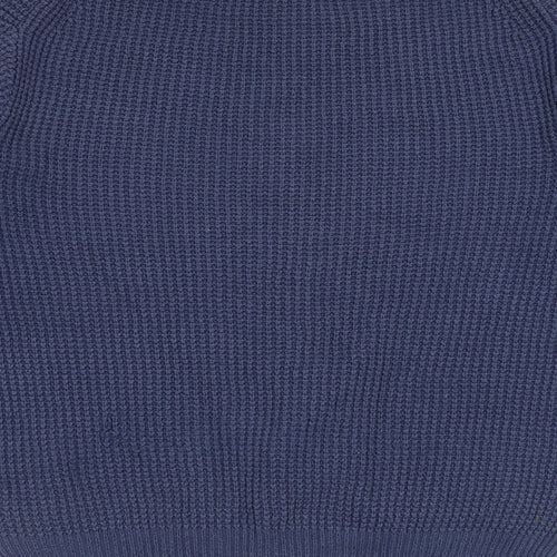 Gap Womens Blue Round Neck Cotton Pullover Jumper Size S
