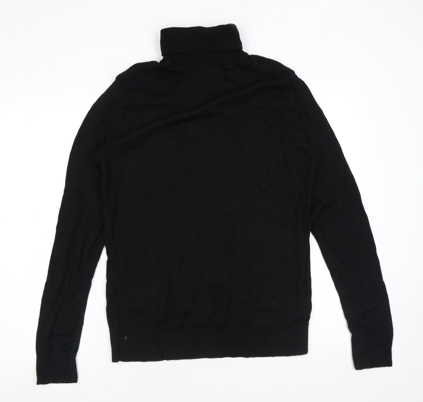 River Island Womens Black Roll Neck Acrylic Pullover Jumper Size L