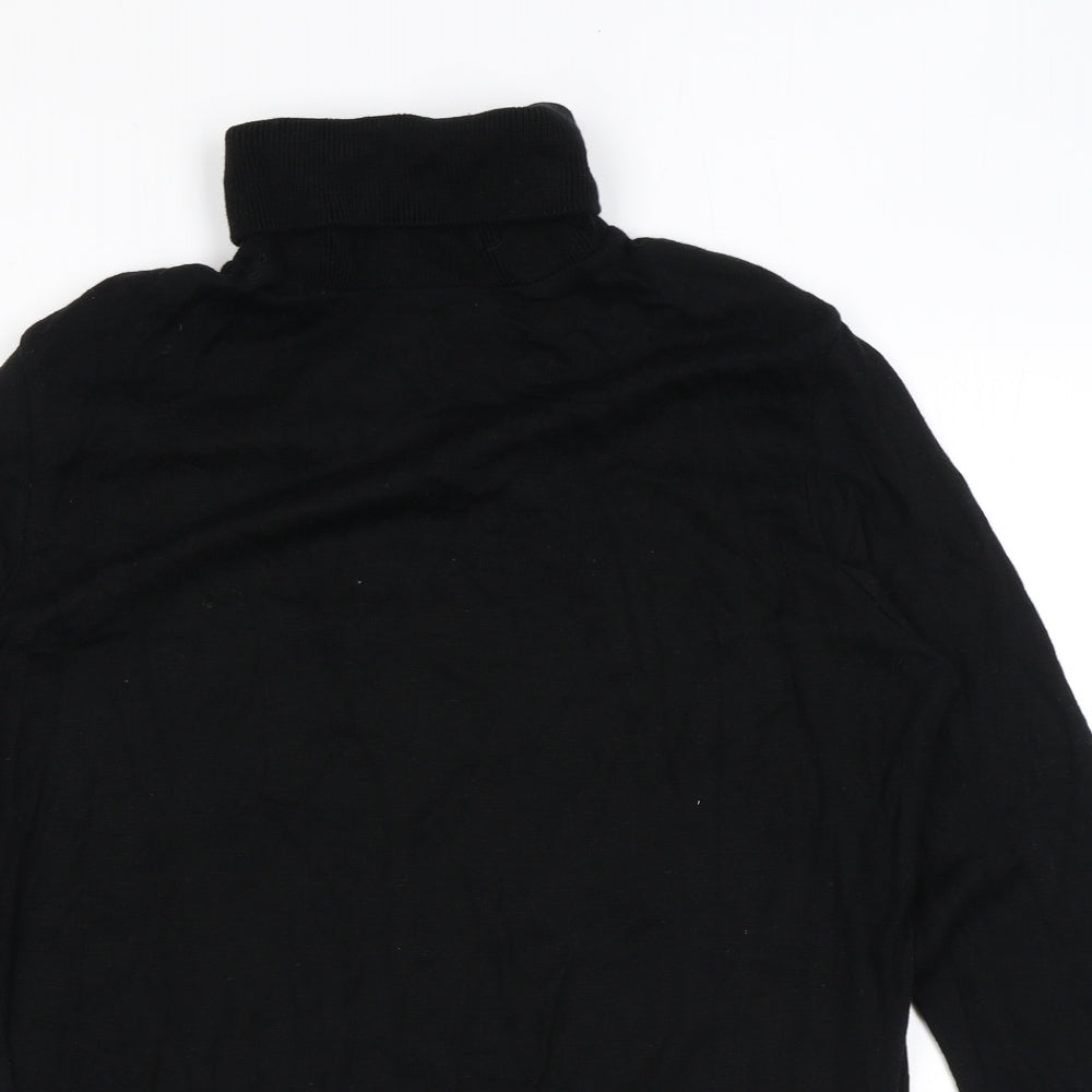 River Island Womens Black Roll Neck Acrylic Pullover Jumper Size L