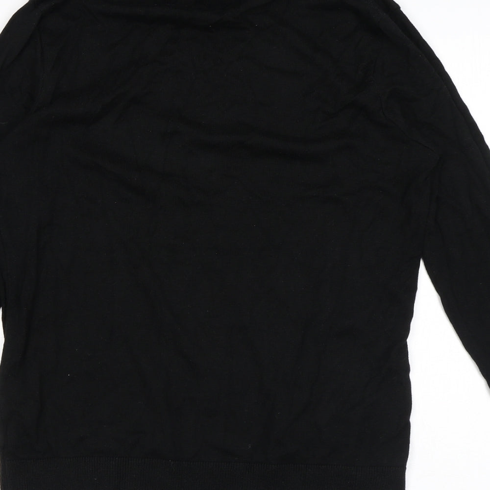 River Island Womens Black Roll Neck Acrylic Pullover Jumper Size L
