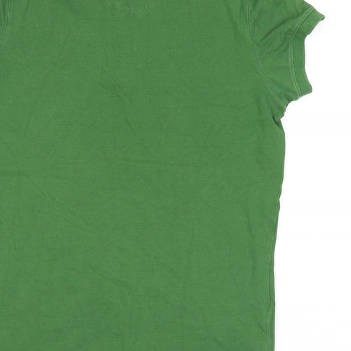 Nigel Hall Mens Green Polyester Polo Size S Collared Button