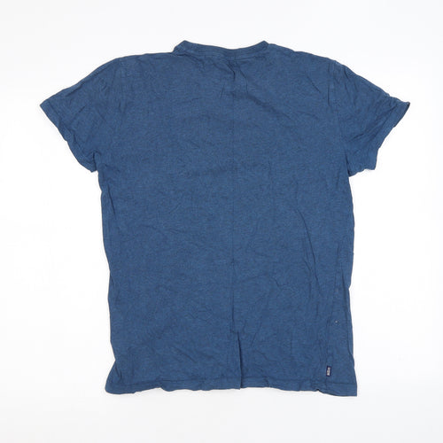 Superdrug Mens Blue Cotton T-Shirt Size S Round Neck