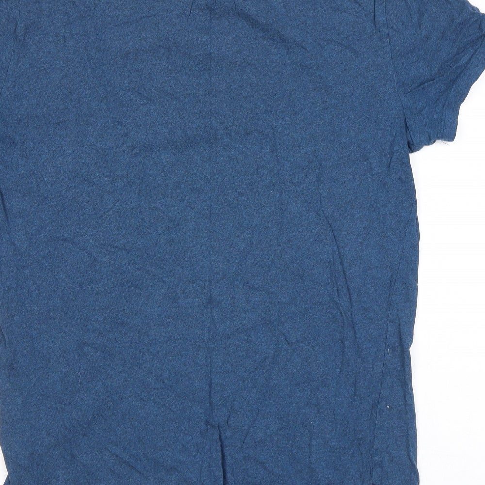 Superdrug Mens Blue Cotton T-Shirt Size S Round Neck