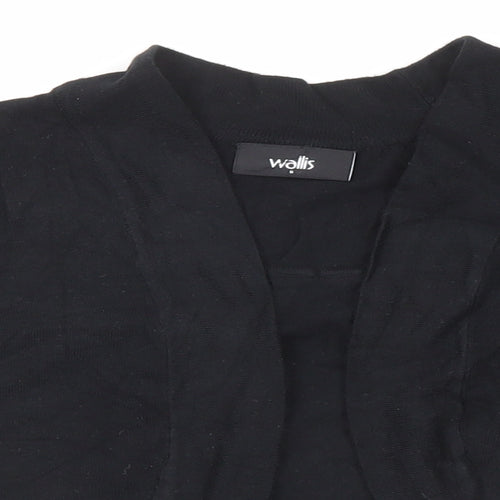 Wallis Womens Black Round Neck Viscose Cardigan Jumper Size S