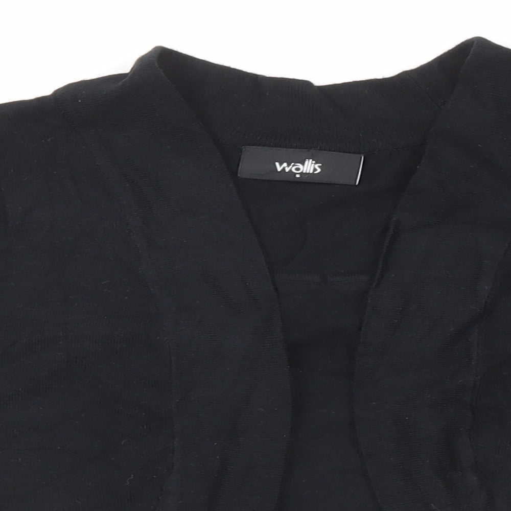 Wallis Womens Black Round Neck Viscose Cardigan Jumper Size S