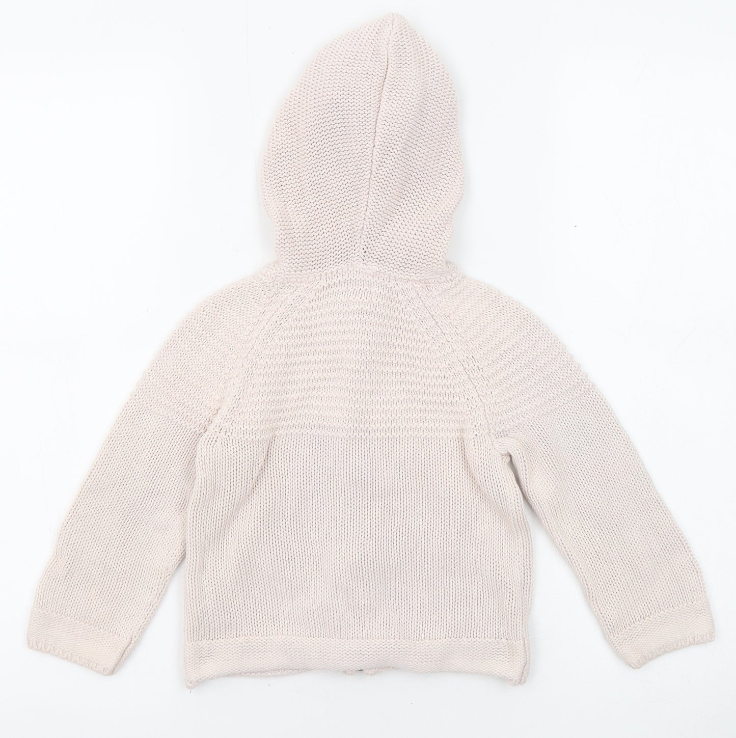 Gap Girls Pink Round Neck Cotton Full Zip Jumper Size 4 Years Zip - Hooded