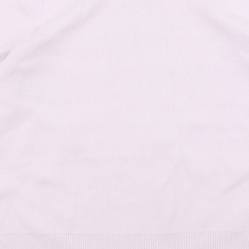 French Connection Womens Purple Boat Neck Cotton Pullover Jumper Size XS