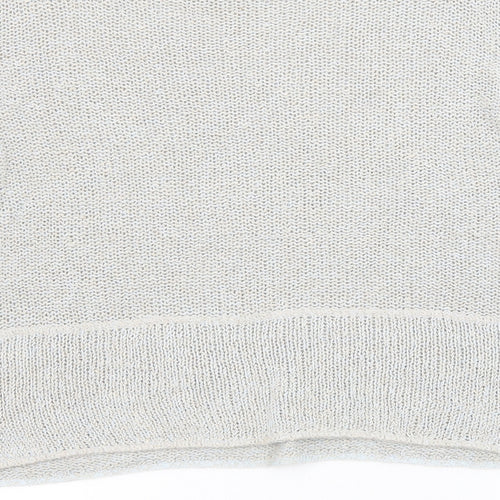 Phase Eight Womens Grey Boat Neck Linen Pullover Jumper Size L