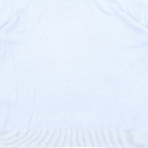 Marks and Spencer Womens Blue Round Neck Acrylic Pullover Jumper Size 10